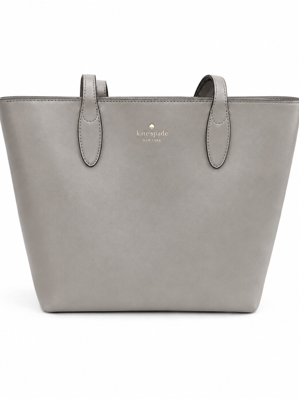 Kate Spade New York Large Gray Pebbled Leather Tote Bag